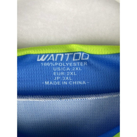 Wantdo Men's Cycling Jersey 2XL Jersey Short Sleeve Blue - Picture 3 of 5